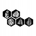 panele-azurowe-liscie-heksagony-czarne