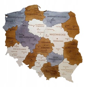 DREWNIANA MAPA POLSKI